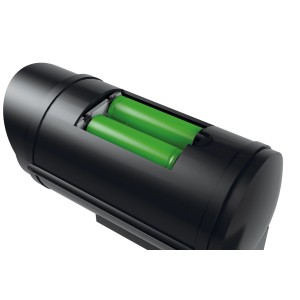 Detailaufnahme: Abschließbarer Basi Fenstergriff (8er Set) mit Batterien. Fenstersicherung in Alu Weiß.